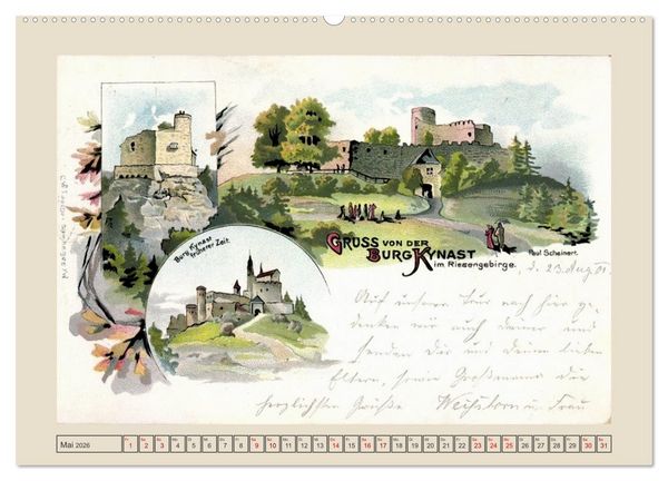 Produktbild: Gru&szlig; von der Schneekoppe (hochwertiger Premium Wandkalender 2026 DIN A2 quer), Kunstdruck in Hochglanz