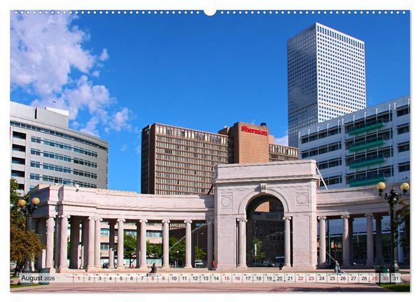 Produktbild: Denver Stadtansichten (hochwertiger Premium Wandkalender 2026 DIN A2 quer), Kunstdruck in Hochglanz