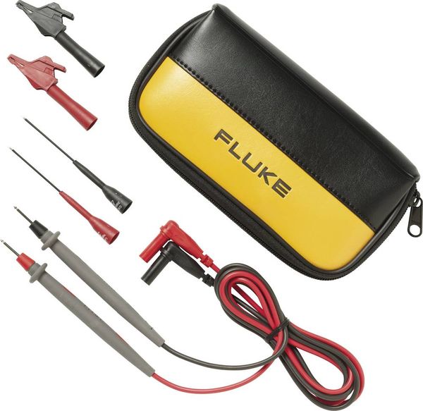 Fluke TL80A-1 Sicherheits-Messleitungs-Set Lamellenstecker 4 mm Prüfspitze 1.50 m Schwarz, Rot 1 St.