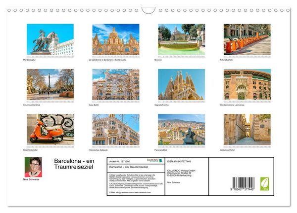Produktbild: Barcelona - ein Traumreiseziel (Wandkalender 2026 DIN A3 quer), CALVENDO Monatskalender
