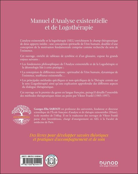 Produktbild: Manuel d'analyse existentielle et de logoth&eacute;rapie