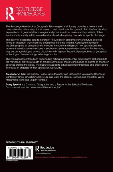 Produktbild: The Routledge Handbook of Geospatial Technologies and Society