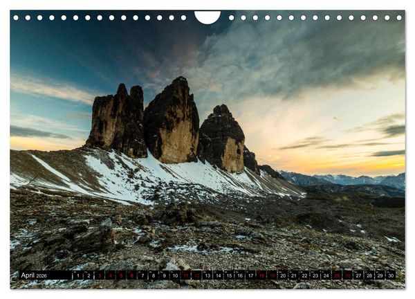 Produktbild: Drei Zinnen. Sextner Dolomiten (Wandkalender 2026 DIN A4 quer), CALVENDO Monatskalender