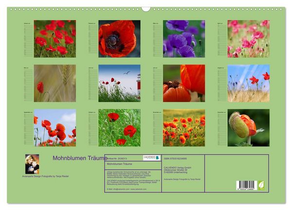 Produktbild: Mohnblumen Tr&auml;ume (Wandkalender 2026 DIN A2 quer), CALVENDO Monatskalender