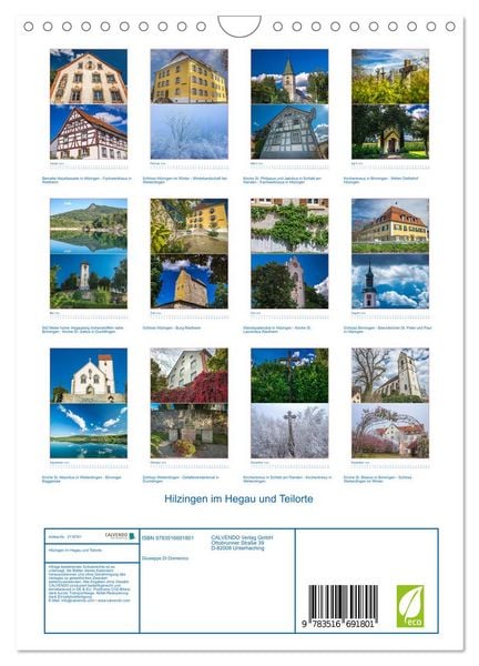 Produktbild: Hilzingen im Hegau und Teilorte (Wandkalender 2026 DIN A4 hoch), CALVENDO Monatskalender