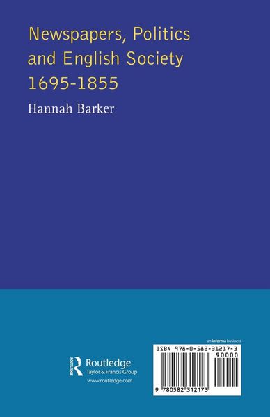 Produktbild: Newspapers and English Society 1695-1855