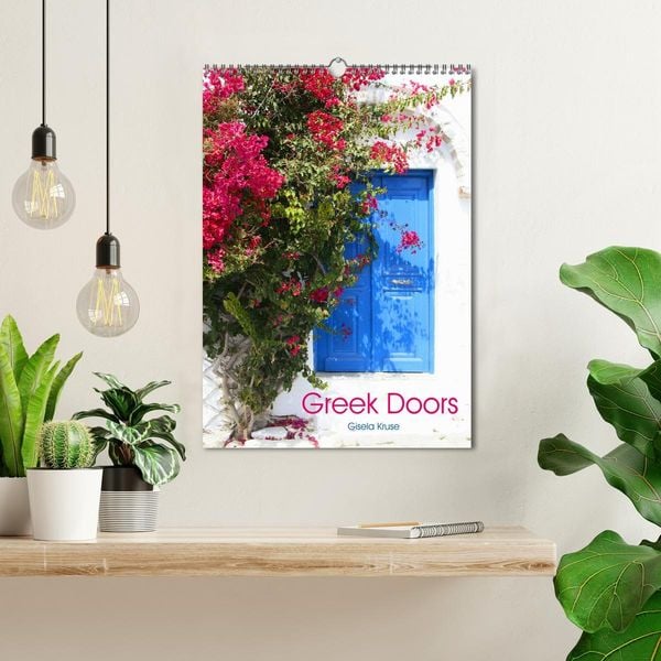 Produktbild: Greek Doors (Wall Calendar 2026 DIN A3 portrait), CALVENDO 12 Month Wall Calendar
