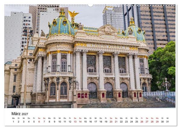 Produktbild: Rio de Janeiro - Kontraste. Farben. Licht (hochwertiger Premium Wandkalender 2027 DIN A2 quer), Kunstdruck in Hochglanz