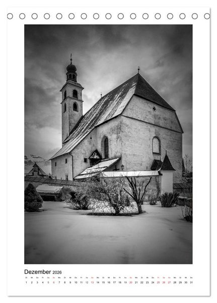 Produktbild: Kitzb&uuml;hel Monochrom (Tischkalender 2026 DIN A5 hoch), CALVENDO Monatskalender