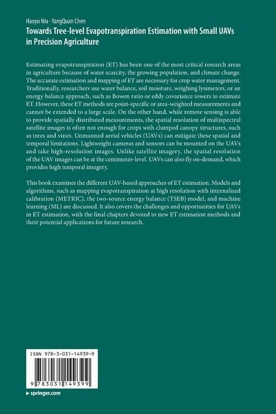 Produktbild: Towards Tree-level Evapotranspiration Estimation with Small UAVs in Precision Agriculture