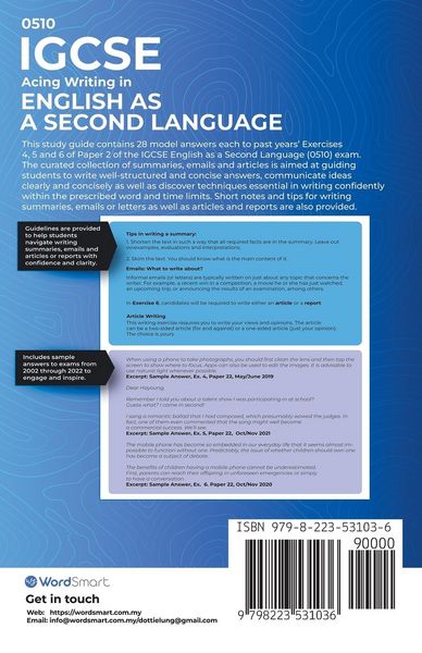 Produktbild: Acing Writing in IGCSE English as a Second Language 0510