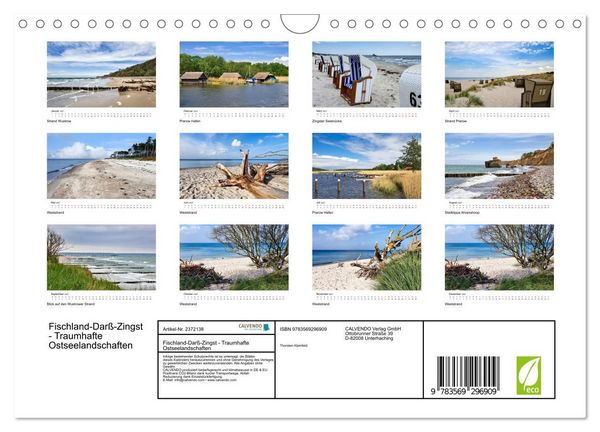 Produktbild: Fischland-Dar&szlig;-Zingst - Traumhafte Ostseelandschaften (Wandkalender 2027 DIN A4 quer), CALVENDO Monatskalender