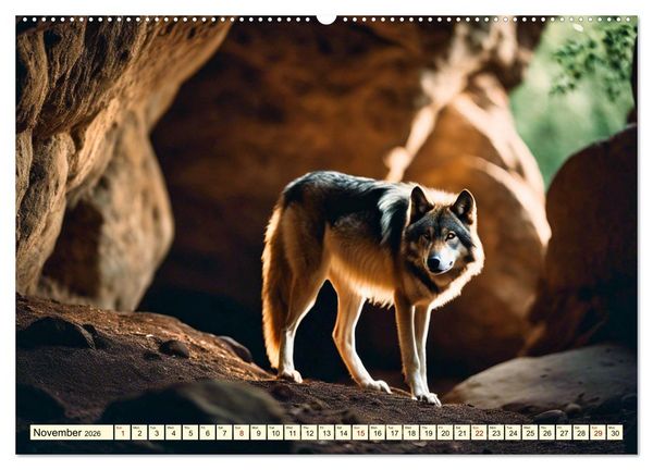 Produktbild: A year among wolves (High Quality Premium Wall Calendar 2026 DIN A2 landscape),CALVENDO 12 Month Wall Calendar