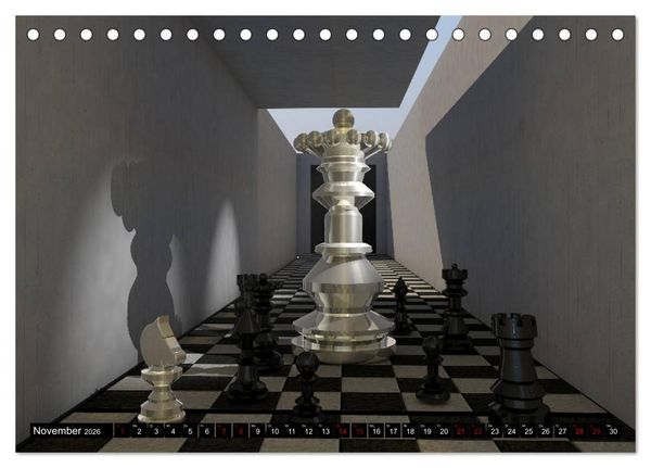 Produktbild: SCHACH - Spiel der K&ouml;nige (Tischkalender 2026 DIN A5 quer), CALVENDO Monatskalender