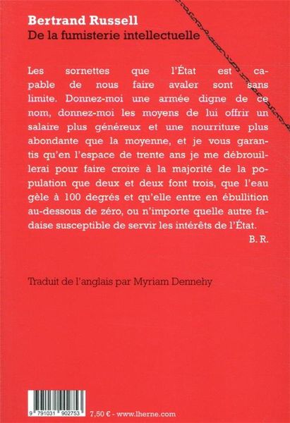 Produktbild: De la fumisterie intellectuelle