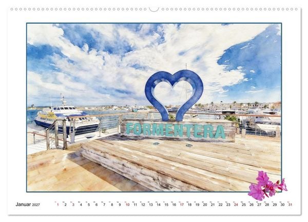 Produktbild: Karibisches Flair auf Formentera (hochwertiger Premium Wandkalender 2027 DIN A2 quer), Kunstdruck in Hochglanz