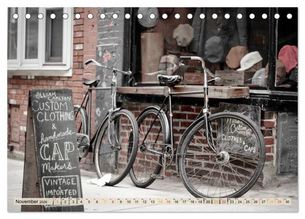 Produktbild: Fahrrad Alltag - Film Noir Style (Tischkalender 2026 DIN A5 quer), CALVENDO Monatskalender