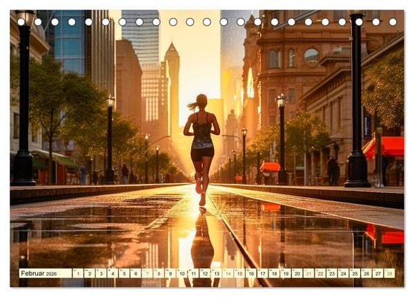 Produktbild: Joggen, gesund laufen (Tischkalender 2026 DIN A5 quer), CALVENDO Monatskalender
