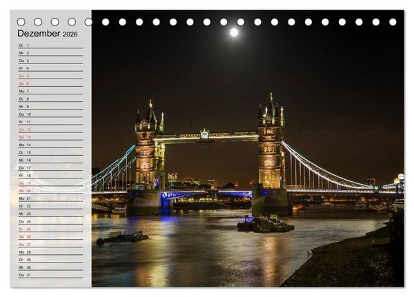 Produktbild: Wundervolles London (Tischkalender 2026 DIN A5 quer), CALVENDO Monatskalender