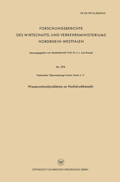 Produktbild: Wasserumlaufprobleme an Hochdruckkesseln