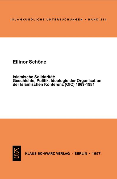 Islamische Solidarität, Taschenbuch von Ellinor Schöne, De Gruyter, 9783879972654