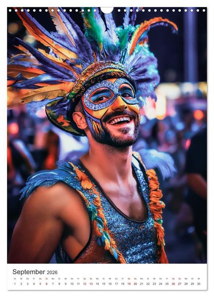 Produktbild: Tanzende Farben - Rio de Janeiro im Takt des Karnevals (Wandkalender 2026 DIN A3 hoch), CALVENDO Monatskalender