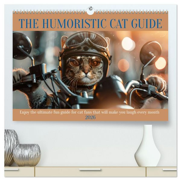 Produktbild: The humoristic cat guide (High Quality Premium Wall Calendar 2026 DIN A2 landscape),CALVENDO 12 Month Wall Calendar