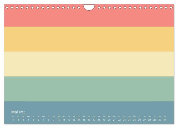 Produktbild: 70er Jahre Bastelkalender - DIY Kreativ-Kalender zum Selbstgestalten (Wandkalender 2026 DIN A4 quer), CALVENDO Monatskalender