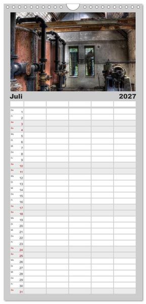Produktbild: Familienplaner 2027 - Lost Places in Deutschland mit 5 Spalten (Wandkalender, 21 x 45 cm) CALVENDO