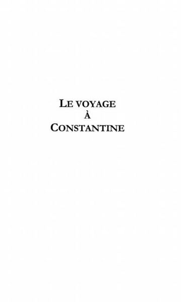 Produktbild: Voyage a constantine le