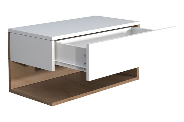 Produktbild: Wandschublade Wand H&auml;nge Nachttisch Usal XL 60cm