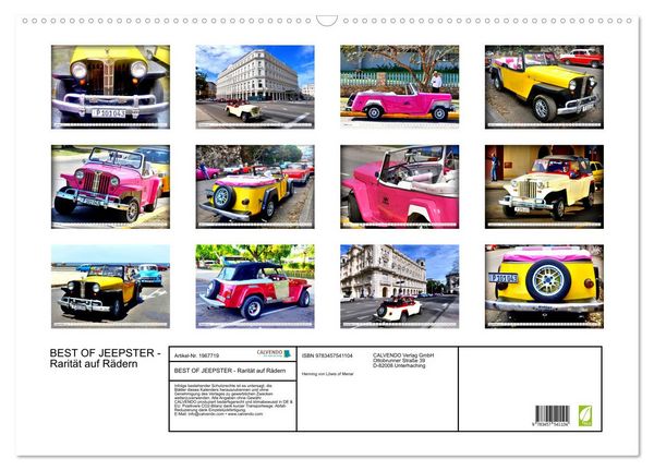 Produktbild: BEST OF JEEPSTER - Rarit&auml;t auf R&auml;dern (Wandkalender 2026 DIN A2 quer), CALVENDO Monatskalender