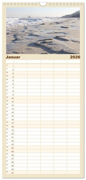 Produktbild: Familienplaner 2026 - Die Seeb&auml;der 2026 mit 5 Spalten (Wandkalender, 21 x 45 cm) CALVENDO