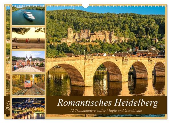 Produktbild: Romantisches Heidelberg &ndash; 12 Traummotive voller Magie und Geschichte (Wandkalender 2027 DIN A3 quer), CALVENDO Monatskalender