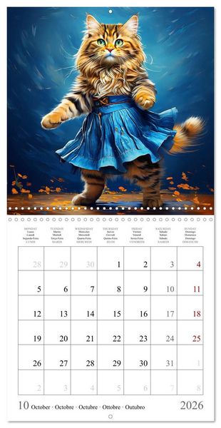Produktbild: Cute Cats Dancing (Wall Calendar 2026 12 &times; 12 Inch) CALVENDO 12 Month Wall Calendar