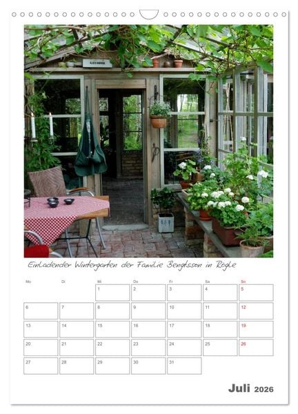 Produktbild: G&auml;rten in Schweden (Wandkalender 2026 DIN A3 hoch), CALVENDO Monatskalender