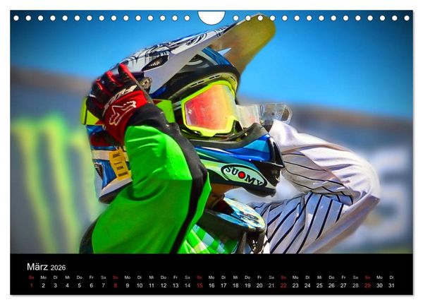 Produktbild: Motocross Kalender - Emotionen auf 2 R&auml;dern (Wandkalender 2026 DIN A4 quer), CALVENDO Monatskalender
