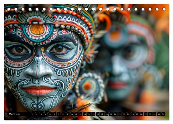 Produktbild: Faszination Bodypainting (Tischkalender 2026 DIN A5 quer), CALVENDO Monatskalender