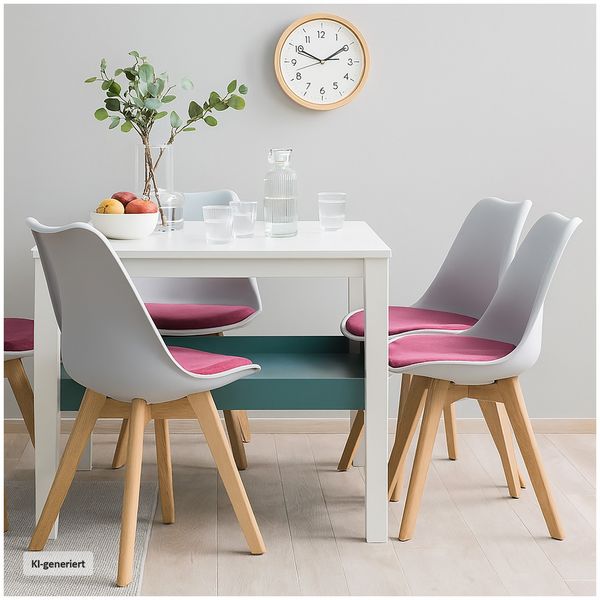 Produktbild: HTI-Living HTI-Living 4er Set Design-St&uuml;hle mit Sitzpolster Esszimmerst&uuml;hle im skandinavischen Stil