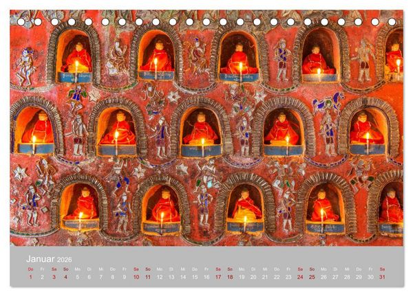 Produktbild: BUDDHA - Ein sanftes L&auml;cheln (Tischkalender 2026 DIN A5 quer), CALVENDO Monatskalender