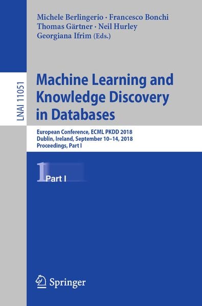 Produktbild: Machine Learning and Knowledge Discovery in Databases