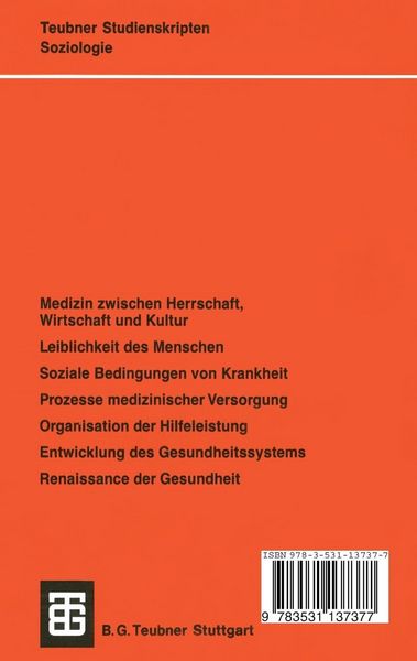 Produktbild: Einf&uuml;hrung in die Medizinische Soziologie