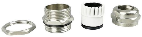 Produktbild: TRU COMPONENTS TC-10302884 Kabelverschraubung PG16 Messing (vernickelt) Metall 1St.