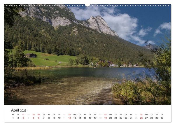 Produktbild: Reizvolle Gew&auml;sser im Berchtesgadener Land (hochwertiger Premium Wandkalender 2026 DIN A2 quer), Kunstdruck in Hochglanz