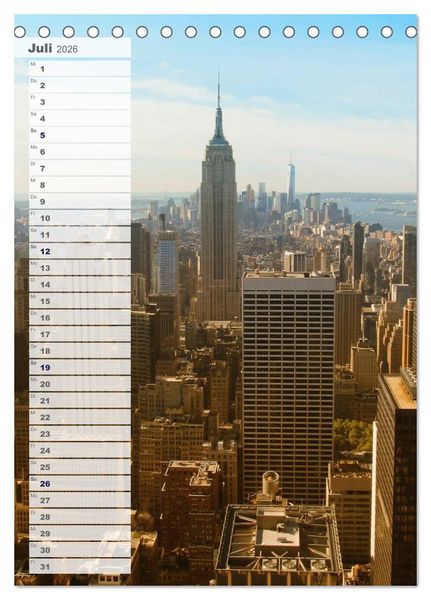 Produktbild: New York - Manhattan (Tischkalender 2026 DIN A5 hoch), CALVENDO Monatskalender
