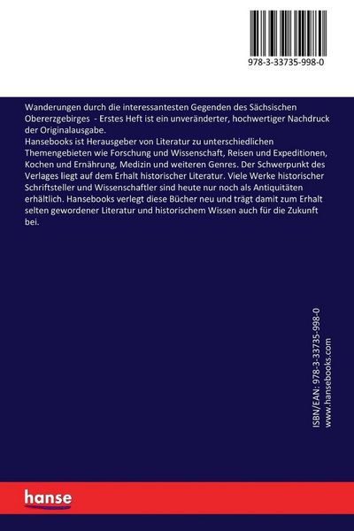 Produktbild: Wanderungen durch die interessantesten Gegenden des S&auml;chsischen Obererzgebirges