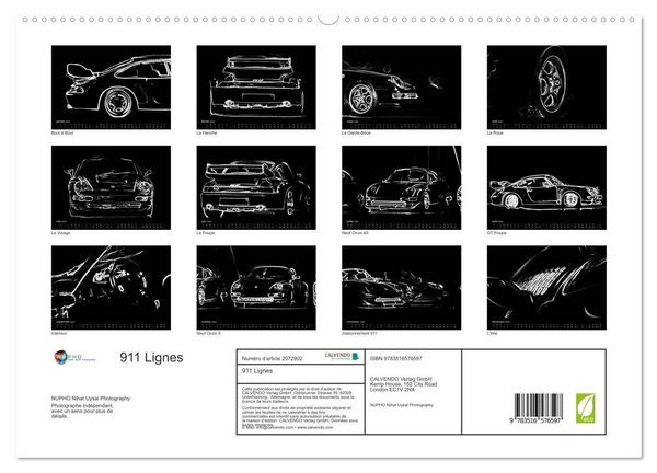 Produktbild: 911 Lignes (Calendrier mural 2026 DIN A2 vertical) calendrier de bureau