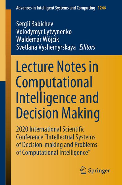 Produktbild: Lecture Notes in Computational Intelligence and Decision Making