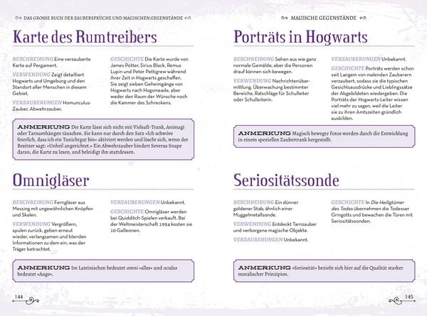 Produktbild: Das gro&szlig;e Buch der Zauberspr&uuml;che und magischen Gegenst&auml;nde f&uuml;r Potter-Fans