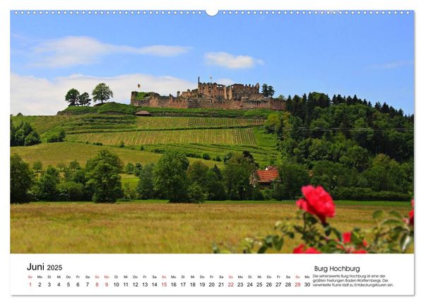 Deutschlands Burgen - eindrucksvolle Ruinen (Wandkalender 2025 DIN A2 quer), CALVENDO Monatskalender